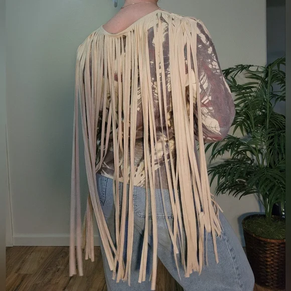 Y2k Vocal Fringe Faux Suede Light Jacket - Picture 5 of 9